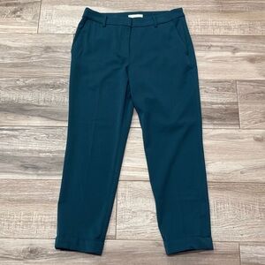 LOFT The Devin Slim Cuffed Pants - Teal Color